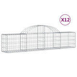 Vidaxl Schans Cestini 12 Stauted 200x30x40 60 cm Galvanizzato