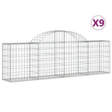 Vidaxl Schans Cestini 9 Stault 200x30x60 80 cm Galvanizzato