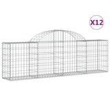 Vidaxl Schans Baskets 12 St. klenul 200x30x60 80 cm galvanizované železo