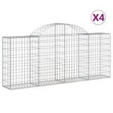 Vidaxl Schans Cestini 4 Stault 200x30x80 100 cm Galvanizzato