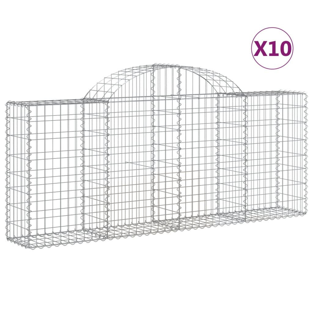 Vidaxl Schans Baskets 10 St Vaulted 200x30x80 100 cm jern