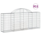 VidaXL Schans baskets 11 st vaulted 200x30x80 100 cm iron