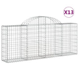 VidaXL Schans baskets 13 st vaulted 200x30x80 100 cm iron