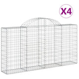 VidaXL Schans baskets 4 st vaulted 200x30x100 120 cm iron