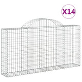 VidaXL Schans baskets 14 st vaulted 200x30x100 120 cm iron