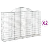 Vidaxl Schans kurver 2 st Vaulted 200x30x120 140 cm jern