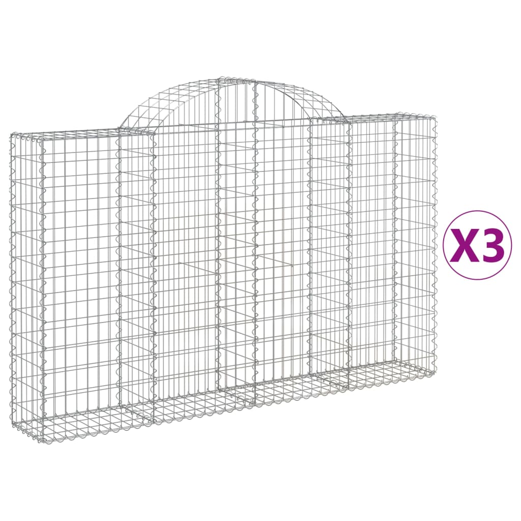 Vidaxl Schiags Kuerf 3 St Vauxed 200x3x120 140 cm Eisen