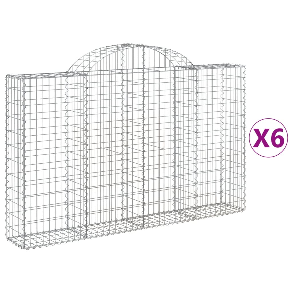 Vidaxl Schans Baskets 6 St Vaulted 200x30x120 140 cm jern