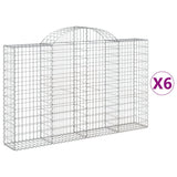 VidaXL Schans baskets 6 st vaulted 200x30x120 140 cm iron