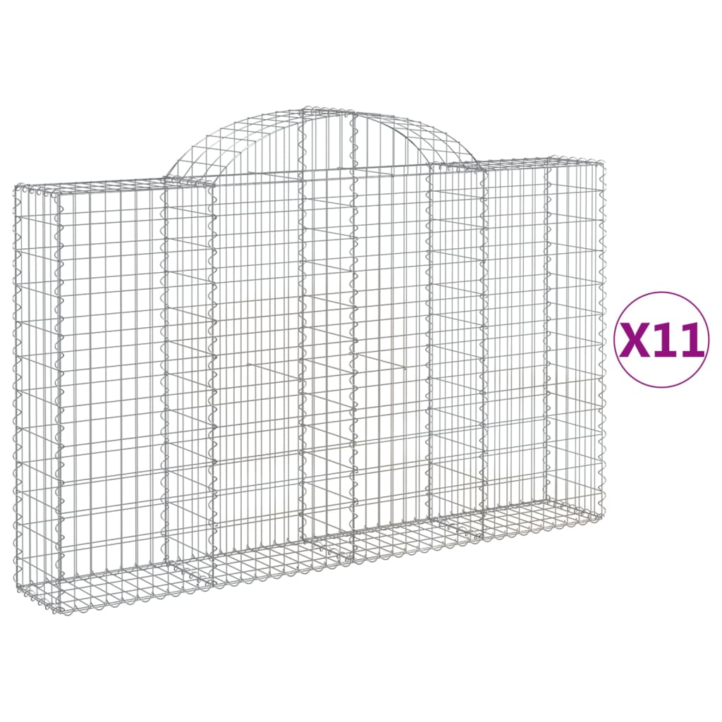 Vidaxl Schans kurver 11 St Vaulted 200x30x120 140 cm jern