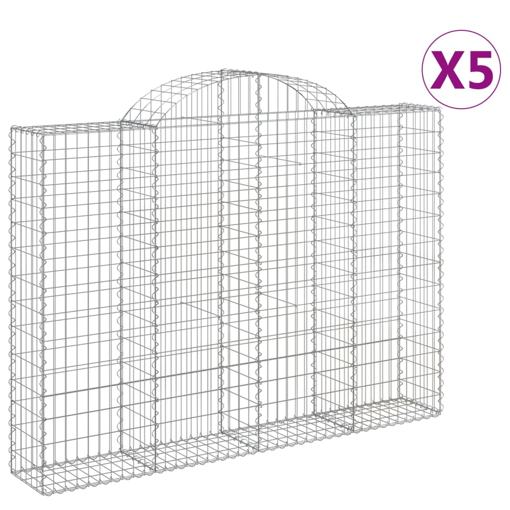 VidaXL Schans baskets 5 st vaulted 200x30x140 160 cm iron