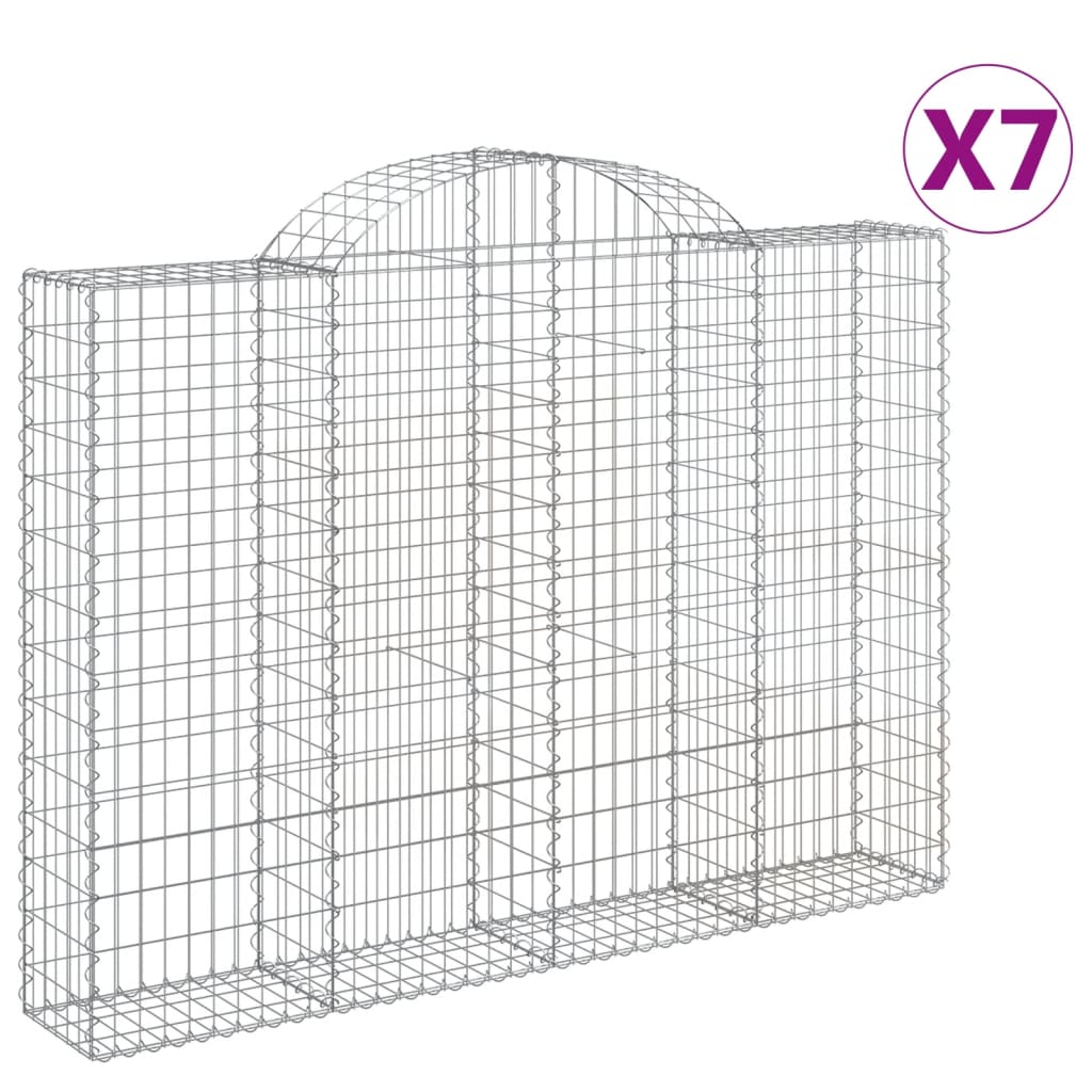 Vidaxl Schans Kosze 7 ST sklepione 200x30x140 160 cm żelazo