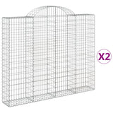 VidaXL Schans baskets 2 ST vaulted 200x30x160 180 cm iron