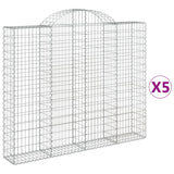 Vidaxl Schans kurver 5 st Vaulted 200x30x160 180 cm jern