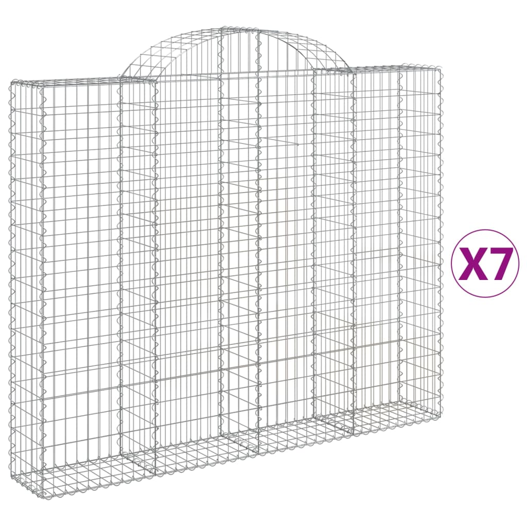 VidaXL Schans baskets 7 st vaulted 200x30x160 180 cm iron