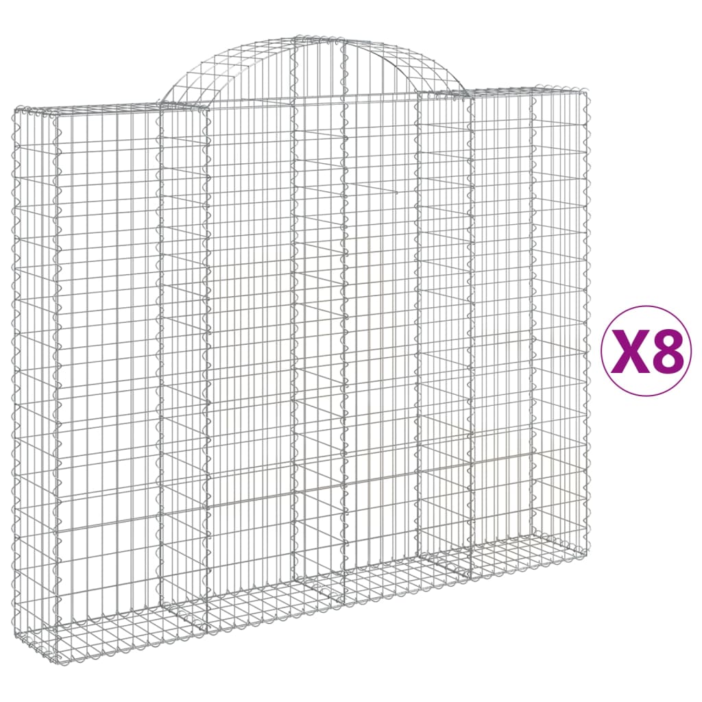 VidaXL Schans baskets 8 st vaulted 200x30x160 180 cm iron