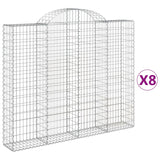 Vidaxl Schans Pankets 8 ST Voûté 200x30x160 180 cm fer