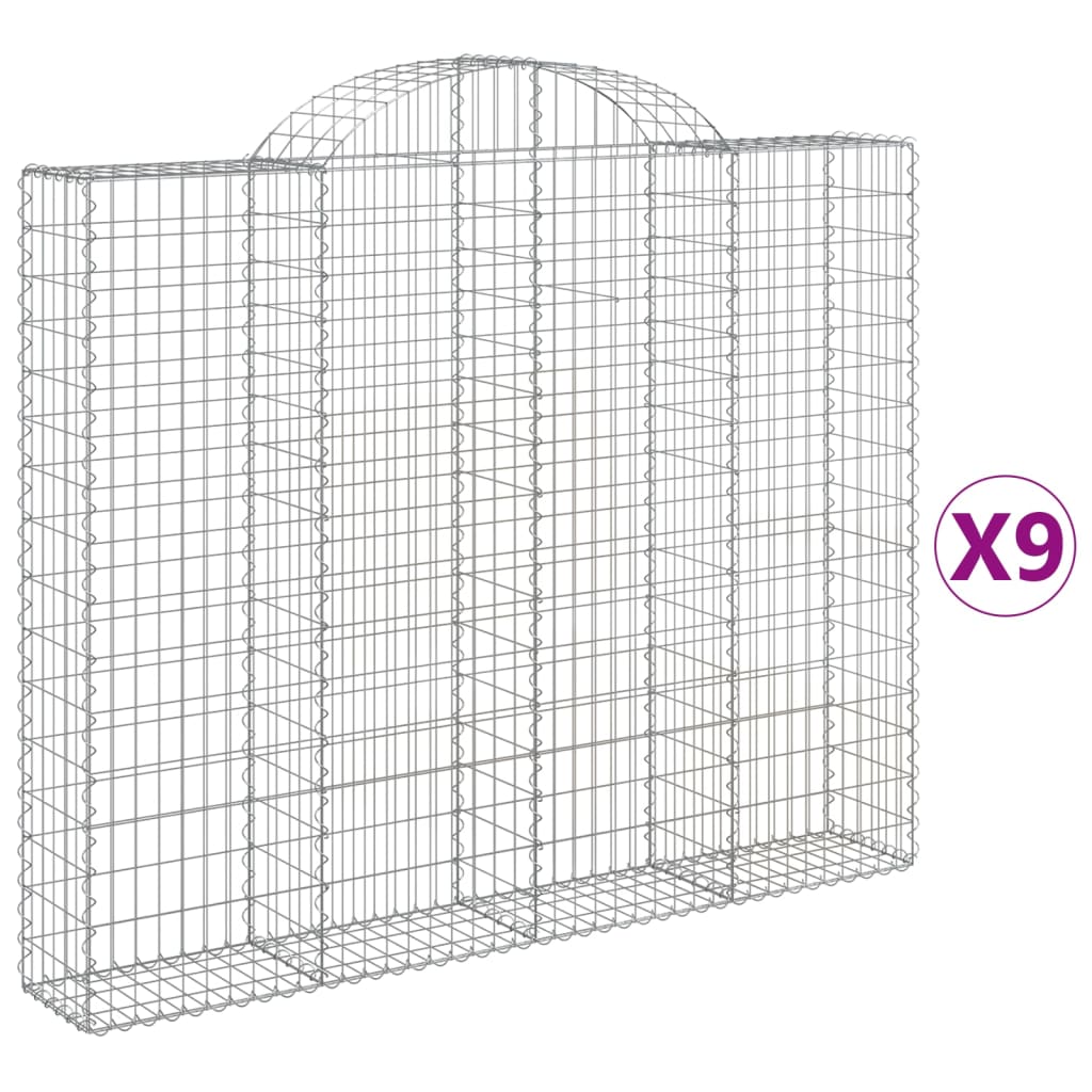 VidaXL Schans baskets 9 st vaulted 200x30x160 180 cm iron