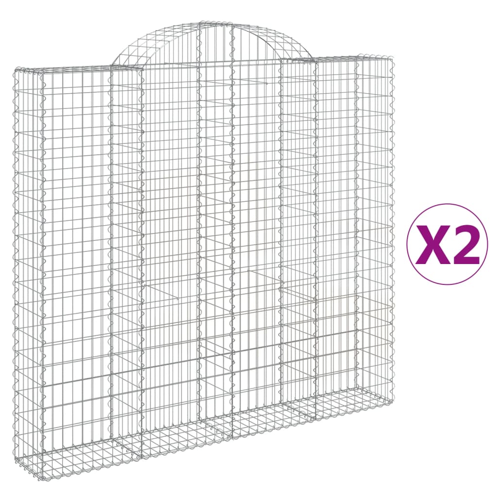 Vidaxl Schiags Kuerf 2 St Vaulted 200x30x180 200 cm Eisen