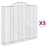 Vidaxl Schans Pankets 5 ST Voûté 200x30x180 200 cm fer