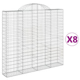 VidaXL Schans baskets 8 st vaulted 200x30x180 200 cm iron