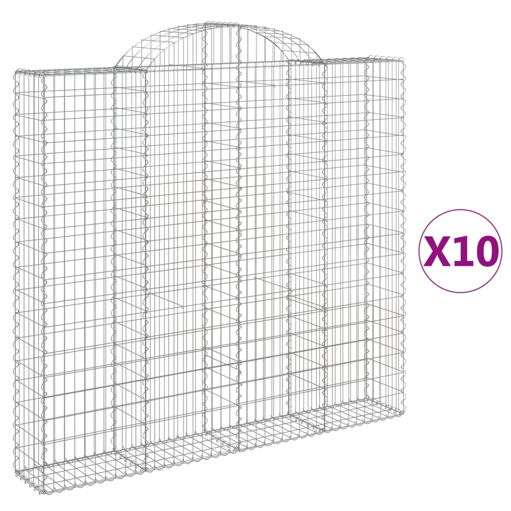 Vidaxl Schans baskets 10 st vaulted 200x30x180 200 cm iron