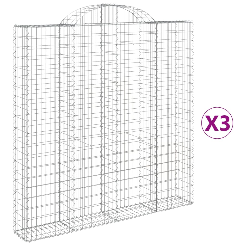 Vidaxl Schans baskets 3 ST vaulted 200x30x200 220 cm iron