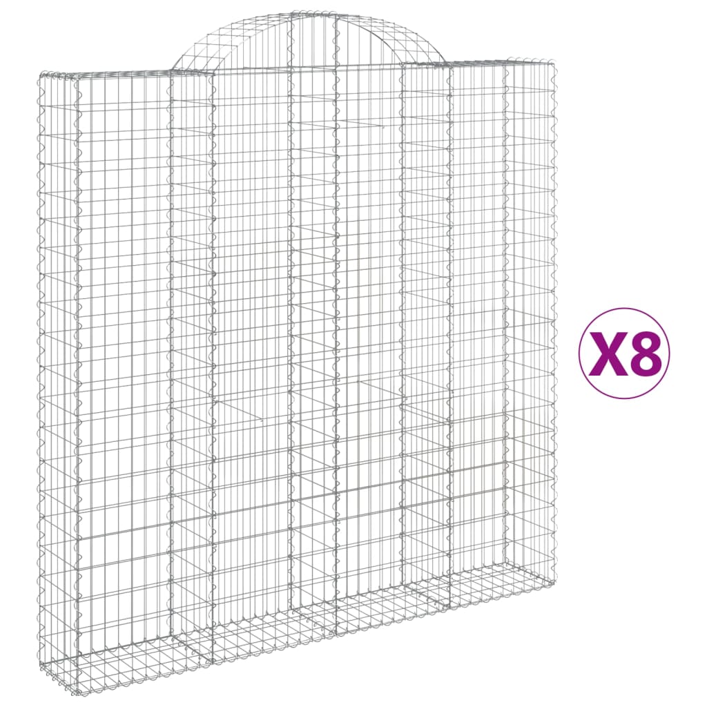 Cestas Vidaxl Schans 8 st 200x30x200 220 cm de hierro