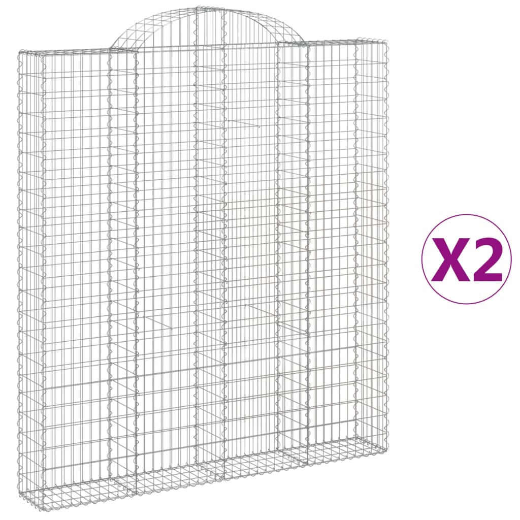 VidaXL Schans baskets 2 ST vaulted 200x30x220 240 cm iron