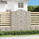 Vidaxl Schans kurve 2 st hvælvede 200x30x220 240 cm jern