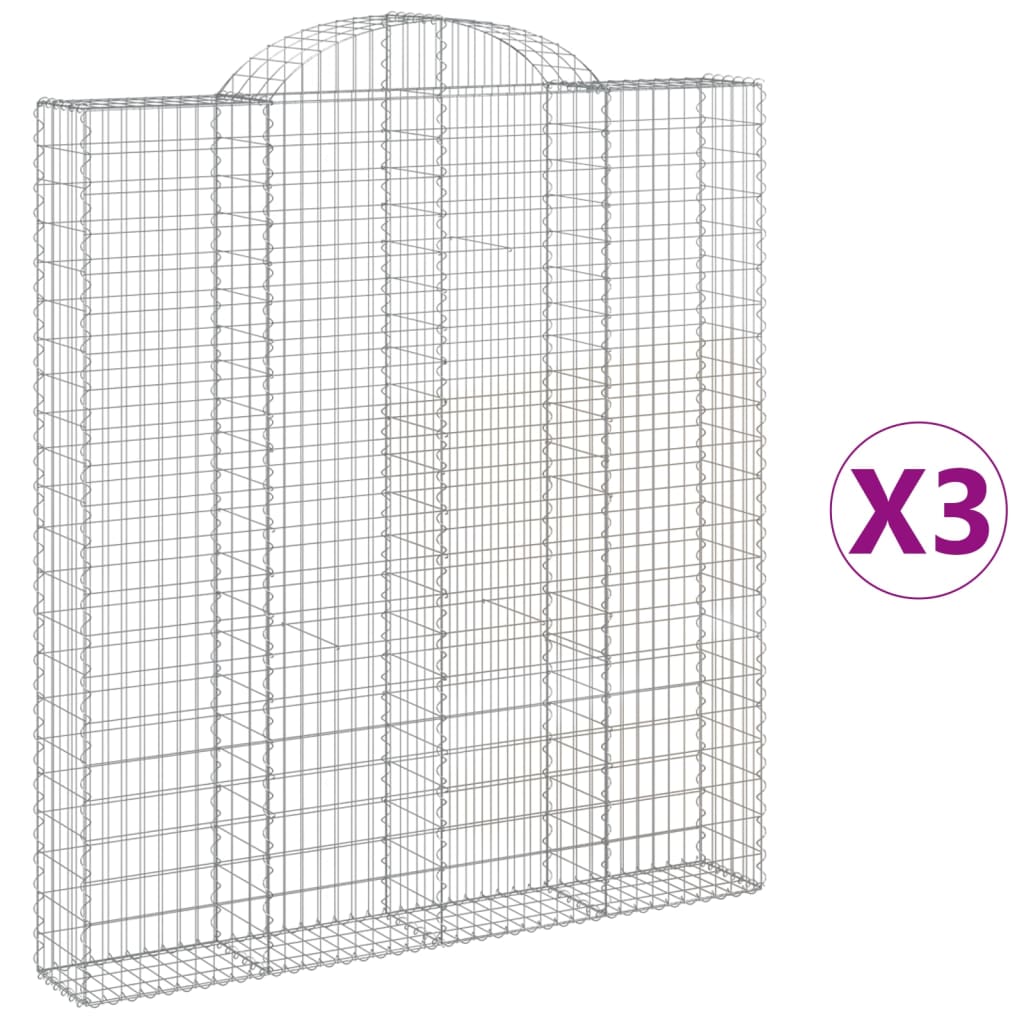 Vidaxl Schans baskets 3 ST vaulted 200x30x220 240 cm iron