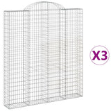 Vidaxl Schans Körbe 3 ST Gewölbe 200x30x220 240 cm Eisen