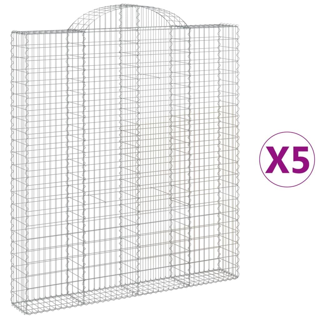 Vidaxl Schans Baskets 5 ST Krandoval 200x30x220 240 cm železo