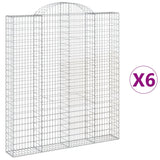 Vidaxl Schans kurver 6 st Vaulted 200x30x220 240 cm jern