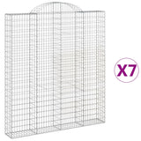 Vidaxl Schans korgar 7 st valvade 200x30x220 240 cm järn