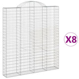 Vidaxl Schans kurver 8 St Vaulted 200x30x220 240 cm jern