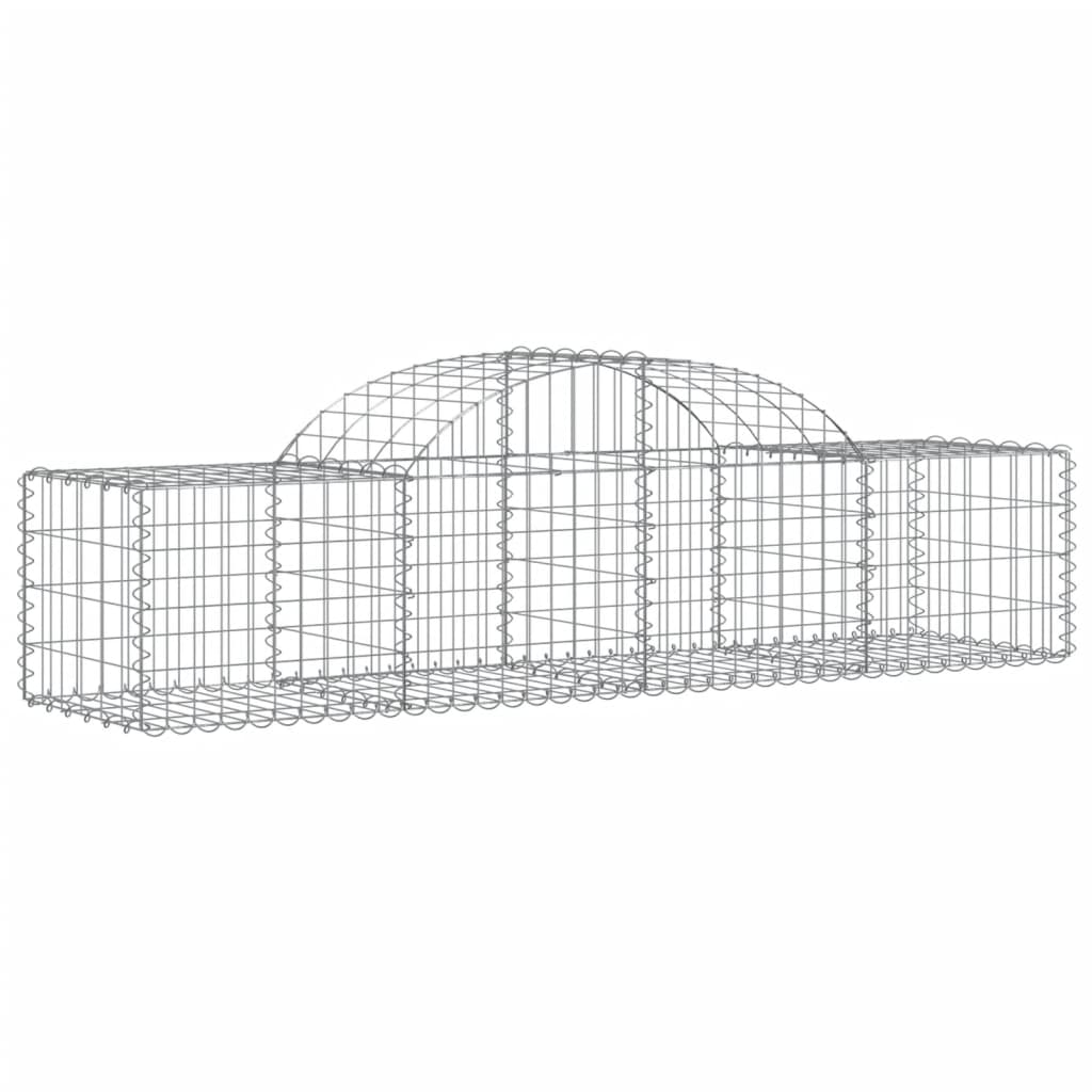 Vidaxl Schans Cesti 3 a volta a volta 200x50x40 60 cm Galvanized Iron