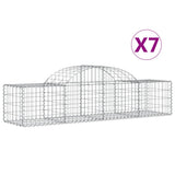 Cestas Vidaxl Schans 7 st 200x50x40 60 cm de hierro galvanizado