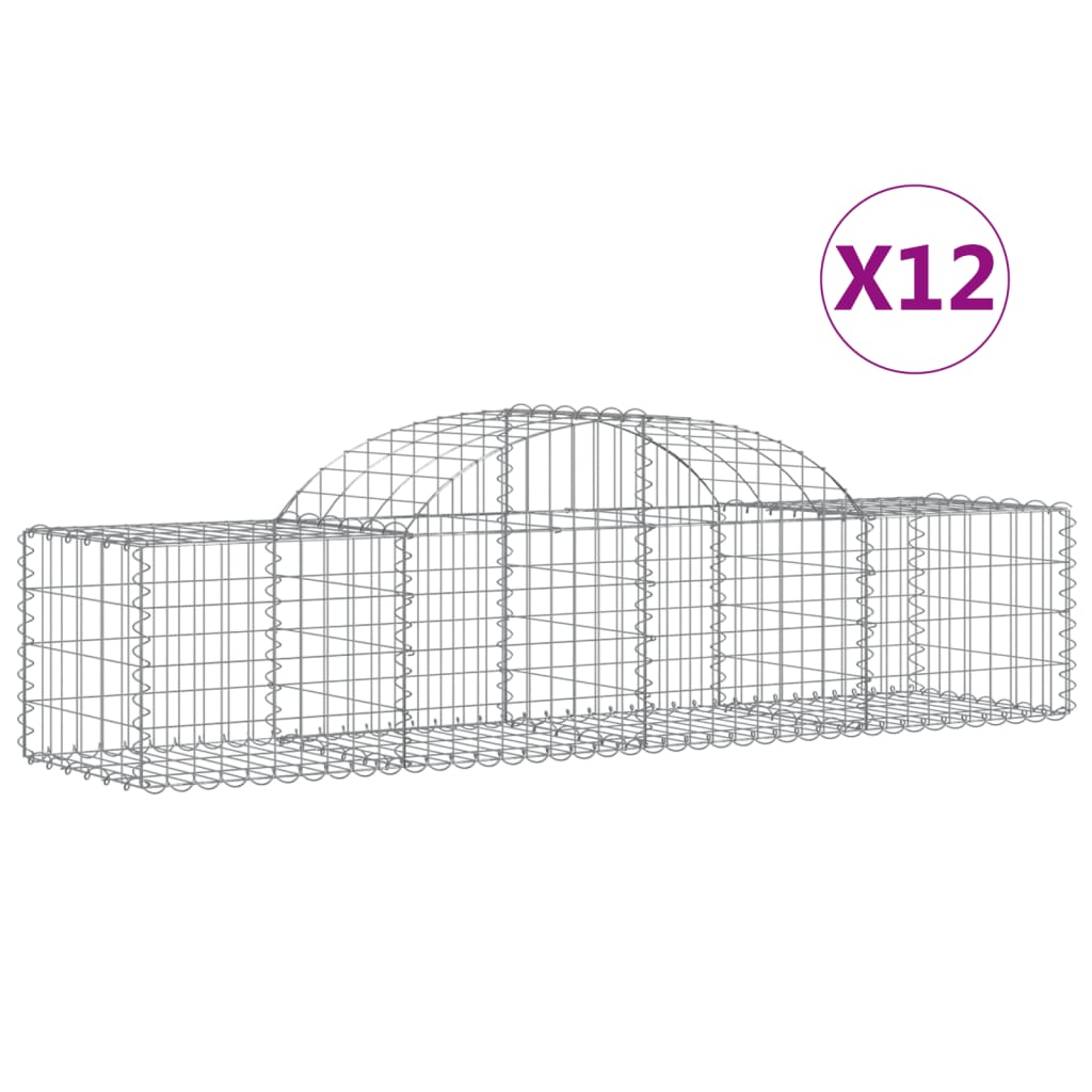 Vidaxl Schainen Kuerf 12 st Vauxted 200x5040 60 cm Galavanitized Eisen