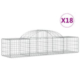 Vidaxl Schans baskets 18 st vaulted 200x50x40 60 cm galvanized iron