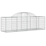 VidaXL Schans baskets 2 st vaulted 200x50x60 80 cm galvanized iron