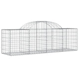 VidaXL Schans baskets 4 st vaulted 200x50x60 80 cm galvanized iron