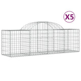 Vidaxl Schans baskets 5 st vaulted 200x50x60 80 cm galvanized iron