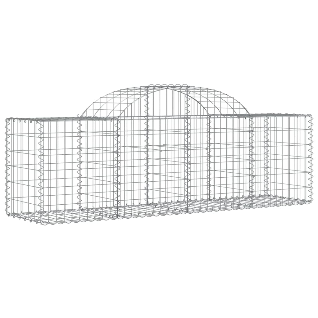 Vidaxl Schans baskets 5 st vaulted 200x50x60 80 cm galvanized iron