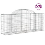 Vidaxl Schans Koše 3 St. Klenané 200x50x80 100 cm galvanizované železo