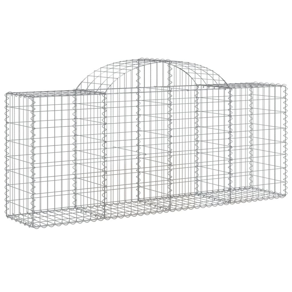 Vidaxl Schans kurve 5 st hvælvede 200x50x80 100 cm galvaniseret jern