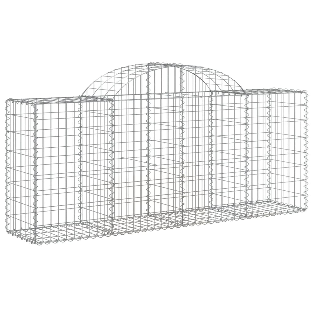 Vidaxl Schans kurve 8 st hvælvede 200x50x80 100 cm galvaniseret jern