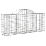 Vidaxl Schans kurve 8 st hvælvede 200x50x80 100 cm galvaniseret jern