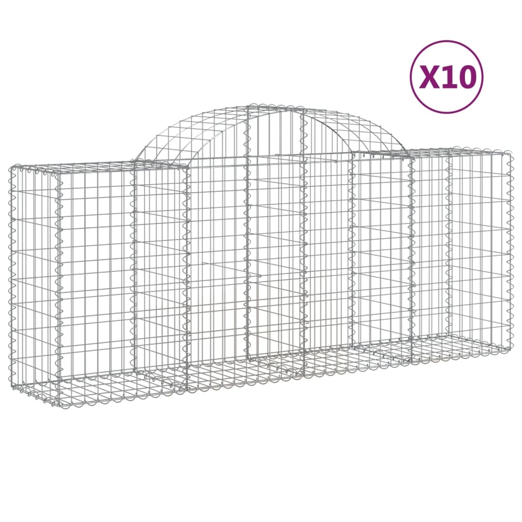 Vidaxl Schans baskets 10 st vaulted 200x50x80 100 cm iron