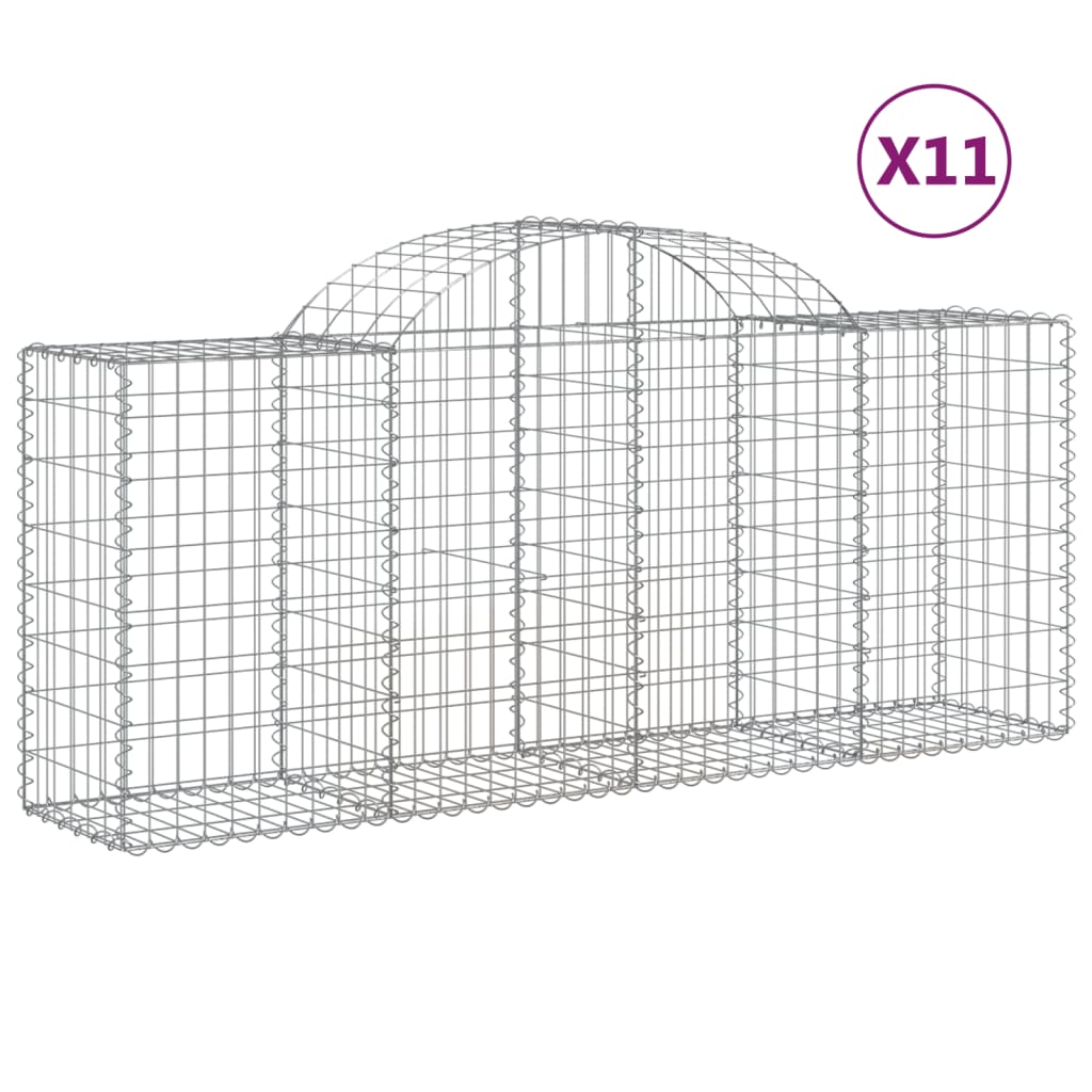 Vidaxl Schans baskets 11 st vaulted 200x50x80 100 cm iron